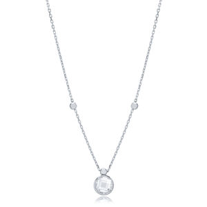 Colgante de diseño de piedra de circón redondo, joyería de plata de ley 925 hecha a mano al por mayor turca - Product Image 2