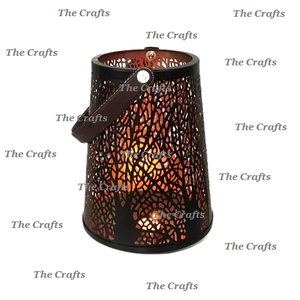 Juego de diferentes tamaños de dos portavelas votivos en metal de color negro votivo para decoración de restaurante y hotel - Product Image 5