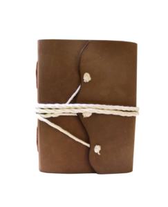 หนังแท้สีน้ำตาลหนัง Blank Journal เผ่าปิด2021 Agenda Diary Handmade ของขวัญ Notepad - Product Image 1