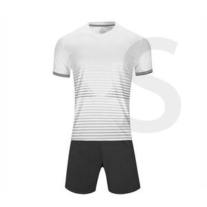 Conjuntos de uniformes de fútbol de bajo precio Servicio OEM Logotipo personalizado Entrenamiento transpirable Corte automático - Product Image 5