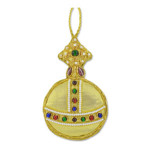 Adornos Navideños Colgantes Hechos a Mano con Cuentas y Bordados Zari - Product Image 1