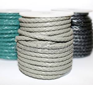 Cordon en cuir véritable de qualité supérieure pour la fabrication de bracelets, accessoire tressé en cuir bolo, sangles décoratives, style de fabrication de bijoux indiens - Product Image 6