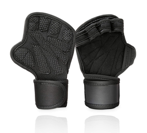 Guantes de levantamiento de pesas con espalda descubierta, guantes de alta calidad hechos a medida para entrenamiento deportivo y ejercicio, doble capa de Palma y agarre pesado - Product Image 1