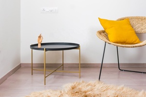 Round Metal <b>Tray</b> <b>Table</b> Handmade Made in India Commercial Buyers Usage Hotel Office Room New Designs Customize Size 2022 Modern - Product Image 2