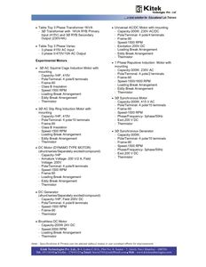 KITEK KMT-01A : Simulateur de machine électrique à des fins éducatives - Product Image 3