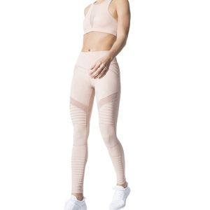 เลกกิ้งเล่นกีฬาของผู้หญิง,ผ้าสแปนเด็กซ์เอวยืดพิมพ์ลายผ้าคอตตอนกันยอง - Product Image 1