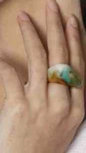 Anillo de resina colorido para mujer, sortija de la mejor calidad, personalizado, lujoso, hecho a mano, alto pulido - Product Image 4