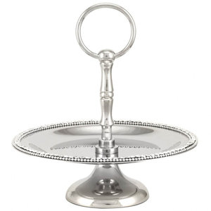 Présentoir de gâteau de mariage en métal dentelle de 12 pouces dernier style INS présentoir de gâteau en fer élégant cristal alimentaire style Cupcakes Desserts sac - Product Image 5