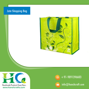 กระเป๋าผ้าปอกระเจาพร้อมกระเป๋าช้อปปิ้งใช้ในซูเปอร์มาร์เก็ตแบบกำหนดเอง100% ใหม่ผลิตในอินเดีย - Product Image 2