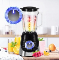 2 In1 400w1.5L Rvs Base Glazen Pot Tafel Blender Fruit Blender Verse Sap Blender Met Krachtige Mengen Mot