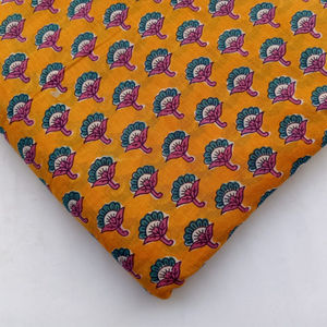 Tela de algodón con estampado de bloque de mano indio, patrón Floral ligero, camisas para niños, bolsos, cortinas, manualidades, decoración del hogar, toldo, estilo Dobby - Product Image 1