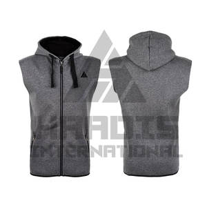 Top Quality <b>Men</b> Plain Cotton Fabric <b>Sleeveless</b> <b>Hoodies</b> Workout Gym Wear Bodybuilding Gym <b>Sleeveless</b> <b>Hoodies</b> - Product Image 3