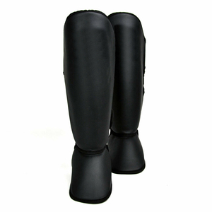 Genuine Leather Special Shin Instep Guard Kick <b>Boxing</b> <b>Training</b> Muay Thai Shin Instep Guard with Custom logo - Product Image 4
