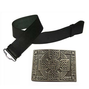 เข็มขัดสก็อตไฮแลนด์แบบดั้งเดิมเข็มขัดพับจีบหนังดีไซน์แบบ2025 - Product Image 3