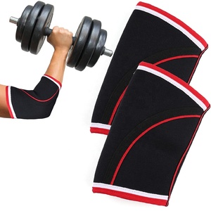 2025 Offre Spéciale Logo personnalisé haltérophilie 5mm coude manches en gros puissance levage Compression 7mm néoprène coude orthèse manchon - Product Image 1