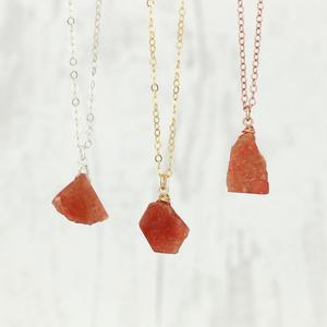 Elegante collar de cadena de eslabones de plata esterlina 92,5 para mujer 18 \ "de largo con Colgante de Piedra solar cruda para regalo - Product Image 3