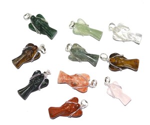 Wholesaler of Natural Gemstone Wrap <b>Angel</b> Pendants Mix Gemstone Collection for Sale - Product Image 1