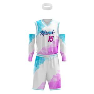 2023 nouveauté sur mesure jeunesse basket-ball uniforme haute qualité maillot court vente chaude Sublimation impression Techniques ensemble - Product Image 3