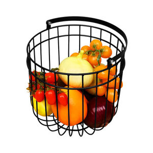 PortableCustomized Kitchen Catering Uso Vajilla Centros de mesa decorativos Cesta de frutas Precio al por mayor Cesta de frutas de metal - Product Image 1