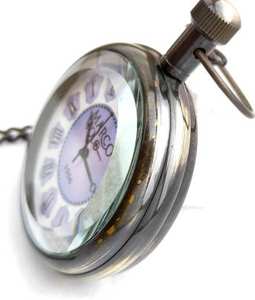 นาฬิกาทองเหลืองโบราณแบบพกพาสีเงินสไตล์วินเทจแบบพกพาพร้อมโซ่นาฬิกาอะนาล็อก2นิ้ว1สีเทคนิคขัดเงา - Product Image 6