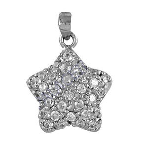 Colgante de Plata de Ley 925 de Zirconia cúbica (CZ) estilo estrella para fiesta, joyería de plata para mujer con diseño en forma de estrella - Product Image 2