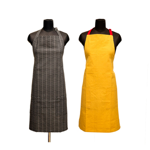 100% Cotton Sleeveless <b>Apron</b> <b>Kitchen</b> Chef <b>Apron</b> 2 Pockets Solid Color Custom Logo Wholesale OEM - Product Image 1