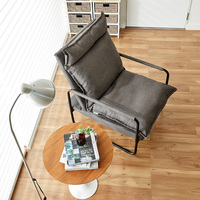 Canapé inclinable industriel moderne coréen BK avec dossier réglable et housse en tissu amovible, pliable multi-angles pour salon, individuel