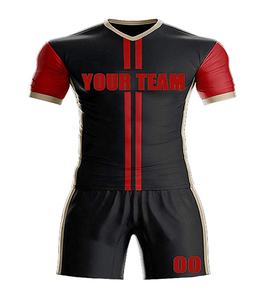 ชุดใส่ได้ทั้งชายและหญิงชุดยูนิฟอร์มฟุตบอลสีชมพูคุณภาพสูงชุดมาตรฐานปักด้วยการระเหิดสีชมพูล้วน - Product Image 4