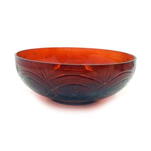 Saladier en verre de couleur rouge au design unique en vrac vente en gros pour table à manger vaisselle ustensiles de cuisine dessus de table de service - Product Image 1