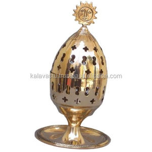 Brass Sun <b>Incense</b> Burner and Charcoal <b>Cone</b> Holder Aromatherapy Diffuser in Resin for Individual & Home Use - Product Image 1