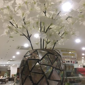 Huong Dang <b>Small</b> Brown Mother of Pearl Inlay <b>Vase</b> Modern Design Durable & Non-Toxic Best Selling Shell <b>Vase</b> in Europe Market - Product Image 4