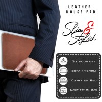 TAPIS DE SOURIS EN CUIR PERSONNALISÉ FAIT MAIN pour BUREAU et MAISON AVEC VOTRE NOM et LOGO