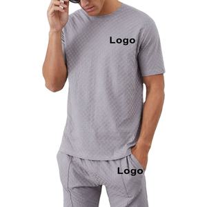 Ensemble pour hommes, survêtement d'hiver en tissu polaire Polyester, personnalisé, pour hommes, vêtement de plage, fermeture éclair, chemise et Short, t-shirt court, 2020 - Product Image 4