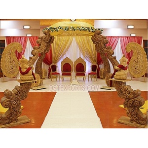 Conjunto de Mandap para Bodas Culturales del Sur de la India, Nuevo Mandap de Madera para Bodas Hindúes Indias de Tendencia, Comprar Mandap de Madera en Oferta en Australia - Product Image 1