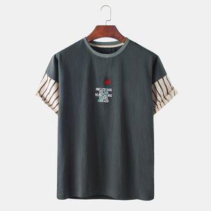 Camiseta deportiva de poliéster y algodón para hombre, camiseta de secado rápido para gimnasio, Fitness, talla grande, de la mejor calidad, venta al por mayor, 2022 - Product Image 1