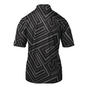 Camiseta negra de cuello polo para niños, diseño personalizado premium OEM, estilo casual con estampado gráfico. - Product Image 2