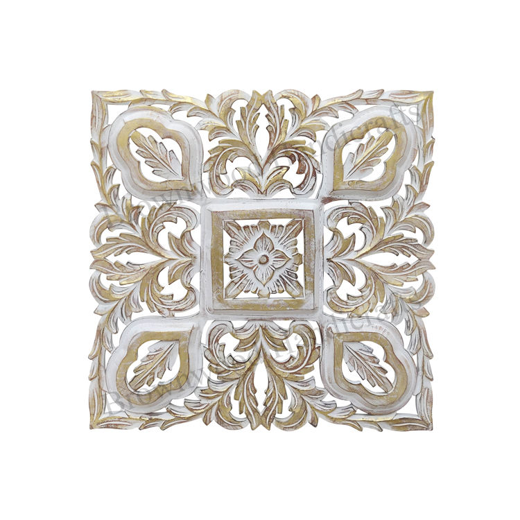 Gold Foil on Burnt White Antique