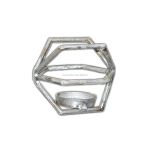 Bougeoir en Aluminium entièrement métallique, Design à thème argenté, décoration de la maison, Design t-light - Product Image 4