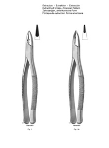 Pince d'extraction Henahan #1 A, Instruments dentaires de haute qualité à motif américain - Product Image 4