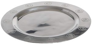 Placas de carga de cobre para cena, cargadores redondos para servidor, calidad Premium, plato de acero inoxidable, patrón sólido de Metal - Product Image 2