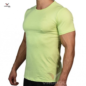 Camiseta deportiva para correr personalizada para hombre al por mayor, camiseta informal de manga corta con cuello redondo, camiseta de talla grande con bordado de Hip Hop musculoso no tejido - Product Image 2