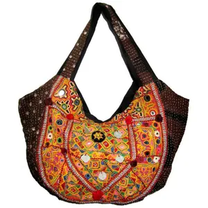 Sacs à main en coton rétro indien, sacoches de travail brodées à miroir, sac fait à la main au Design magnifique pour femmes,