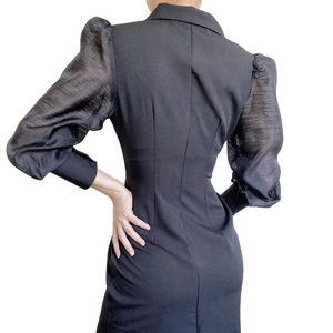 Nuovi arrivi elegante abito ufficiale <span class=keywords><strong>bianco</strong></span> estate manica lunga fessura frontale abito Casual Made in Vietnam - Product Image 6