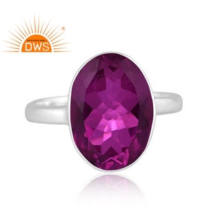 925 plata esterlina fina Natural Doublet Ruby Lite turmalina cuarzo piedra preciosa anillo apilable fabricante de joyas - Product Image 2