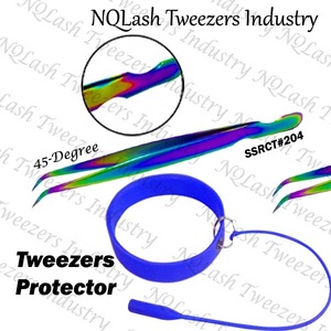 Best Style S Shape <b>Rainbow</b> Color Eyelash Extension Tweezers / Customer Brand Name - Product Image 4