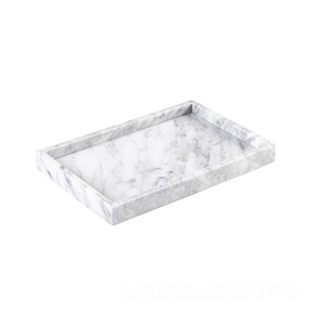 Plateau de service en marbre biologique Nouveau design Plateau en marbre blanc épais et naturel Ustensiles de cuisine les plus vendus - Product Image 4