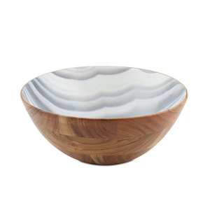 Ensaladera de madera de diseño tradicional, cuenco de sopa hecho a mano de calidad Superior, cuenco de madera nuevo con estilo clásico para servir - Product Image 1