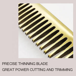 Kit de peluquero profesional, tijeras doradas para cortar el pelo, peine de peluquero - Product Image 5