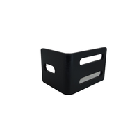 Support triangulaire personnalisé en acier allié, revêtement électrolytique, fixation fixe 60x45x40mmx3mm 0.6kg Noir, estampage, poinçonnage, pliage, OEM