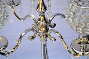 Candelabro de cristal de plata hecho a mano, decoración del hogar de alta calidad y boda/candelabro de Menorah judío, candelabro hecho a mano - Product Image 3